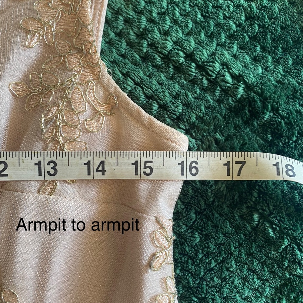Gold Embroidered Dress Studio One New York - Picture 7 of 11